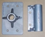 Solid Cast Aluminum Pipe Support Bracket and Mud Pad (Not Welded) 