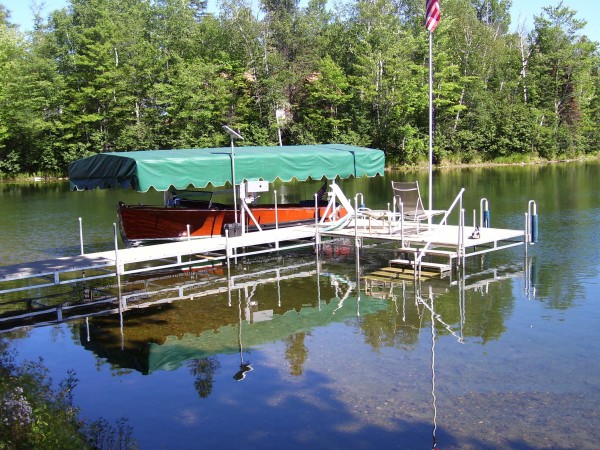 reedwoodboat Dock system with Canopy